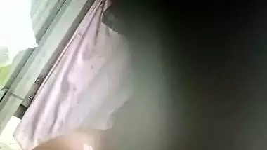 Outdoor nude bath video update of viral busty MILF