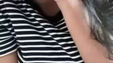 Tanker girl milking boobs on video call to lover
