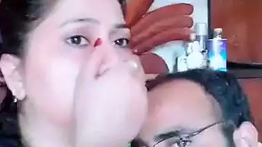 Pervert sucks his Bhabhi’s boobs and kisses her
