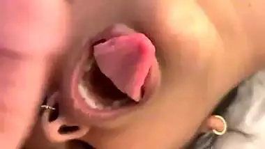 Indian girl gets addicted to a white dick in NRI sex MMS