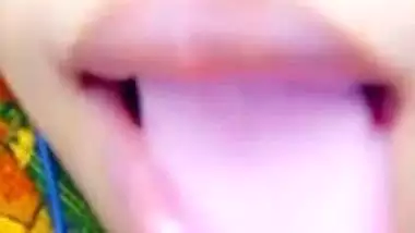 Wet pussy GF masturbating during video call sex