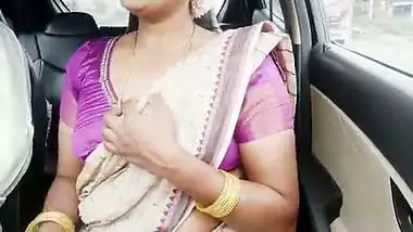 Indian aunty and son in law car long drive for sex. Telugu dirty talks.
