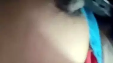 Tattooed Tamil aunty shows big long nipples to lover