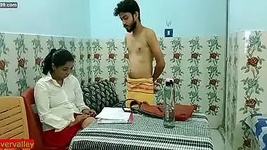Indian hot girls fucking with teacher for passing exam! Hindi hot sex