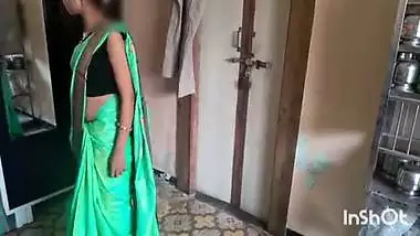 My village bhabhi Shivani in green saree.