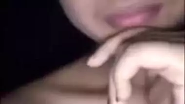 Virgin Bengali girl revealing her young XXX tits for Desi live show