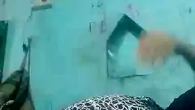 A horny desi lady shows her boobs and holes in an Indian bf