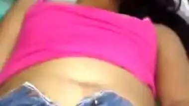 Desi girl in jean shorts begins day with being pawed by the cameraman