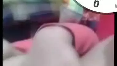 Mast boobs and pussy showing wife on video call