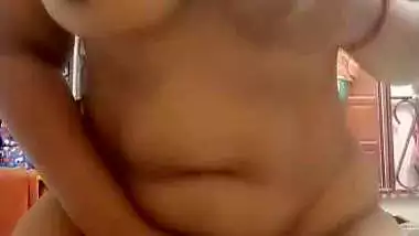 Amazing tits Tamil wife naked dildo masturbation