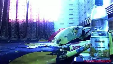 I fucked my cute girlfriend in the dim light in the hotel room