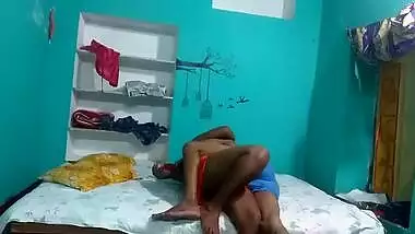 Hot Desi XXX mom in red lingerie waits to be fucked by son's friend