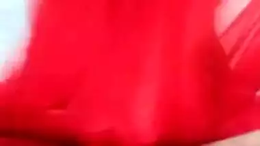 POV hot bhabhi in red saree