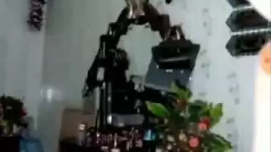 Nude girl shows her butt and enjoys video call sex