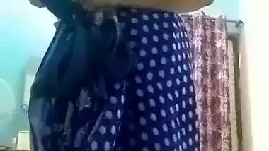 School teacher stripping saree and nude fingering