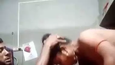 Wife makes her husband fuck her hard in the desi xxx video