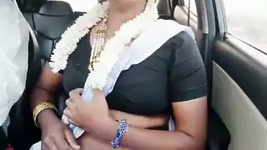 Indian bhabi car romance Telugu dirty talks.