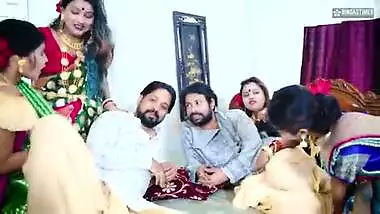 Desi Tharki Indian Jamindar Brothers Share their Four wives at the same Time For Real GangBang ( Hindi Audio )