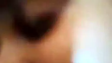 Nude girl makes her lover cum and shoots blowjob MMS