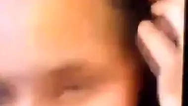 GF gives an Indian blowjob to her BF in the car