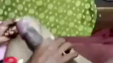 Village lady gives a desi blowjob to her husband’s friend