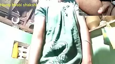 Seminude boobs navel show on whatsapp call with...