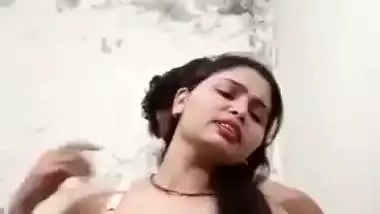Standing strip and boob pressing video of beautiful bhabi