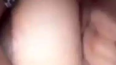 Girlfriend cute boobs showing on video call at night